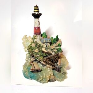 Lighthouse Wind Up Musical Picture Frame Sankyo Vintage